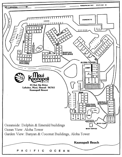 Maui Kaanapali Villas Map Aston Maui Kaanapali Villas - Discounted Rates