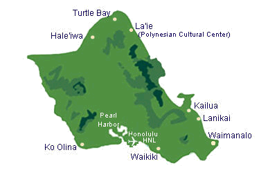 Map of
                                          Oahu