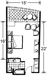 Shearon Maui standard room floor plan